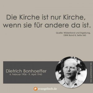 70. Todestag von Dietrich Bonhoeffer - Gottesdienst