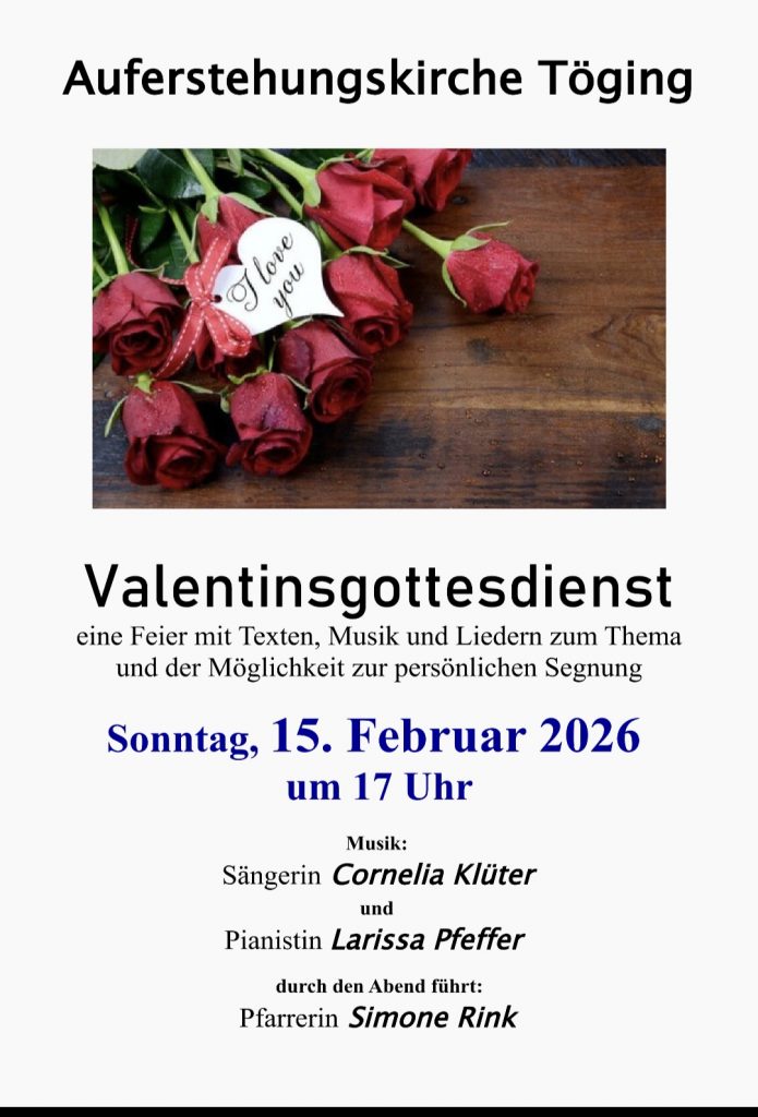 Nächster GOTTESDIENSTanders ist am 15. Februar