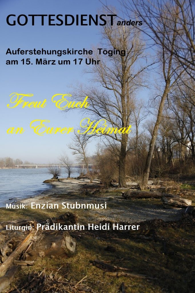 GOTTESDIENSTanders am 15. März